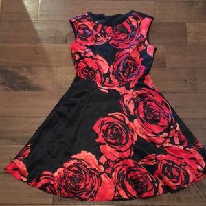 Donna Morgan Rose-Print Dress